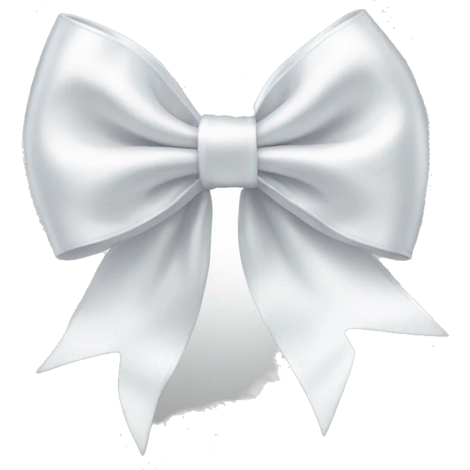 white satin bow emoji