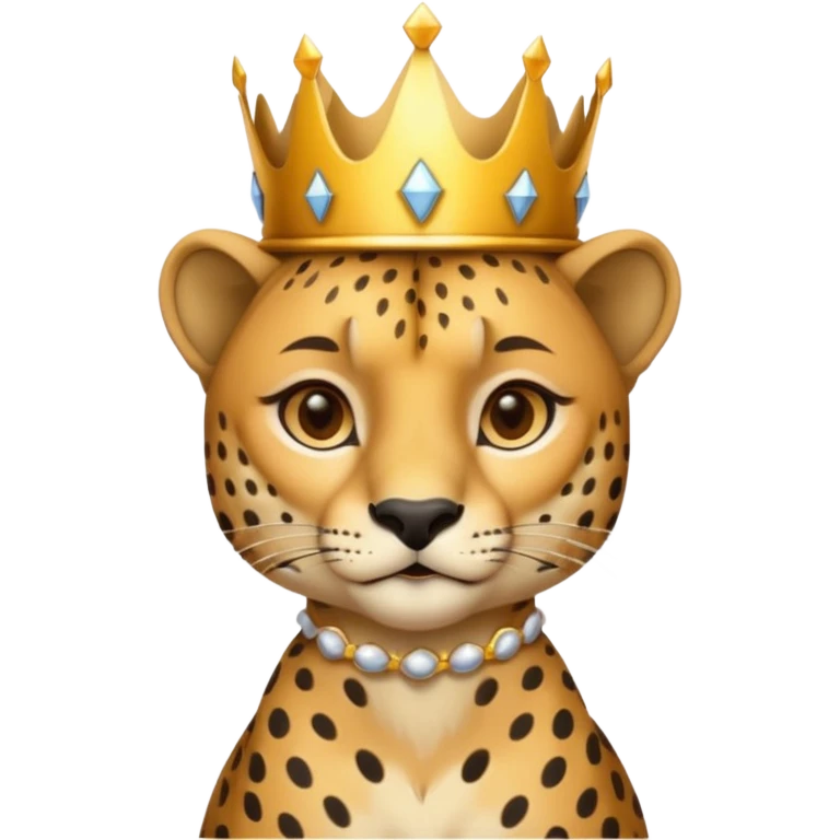 cheetah with crown emoji