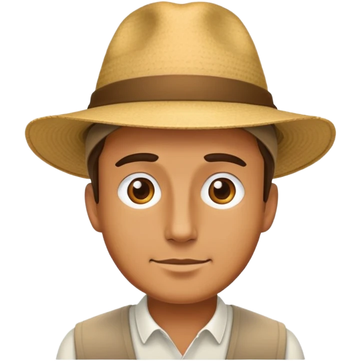 man wearing a hat emoji