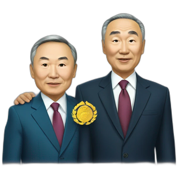Nazarbayev with tokayev emoji