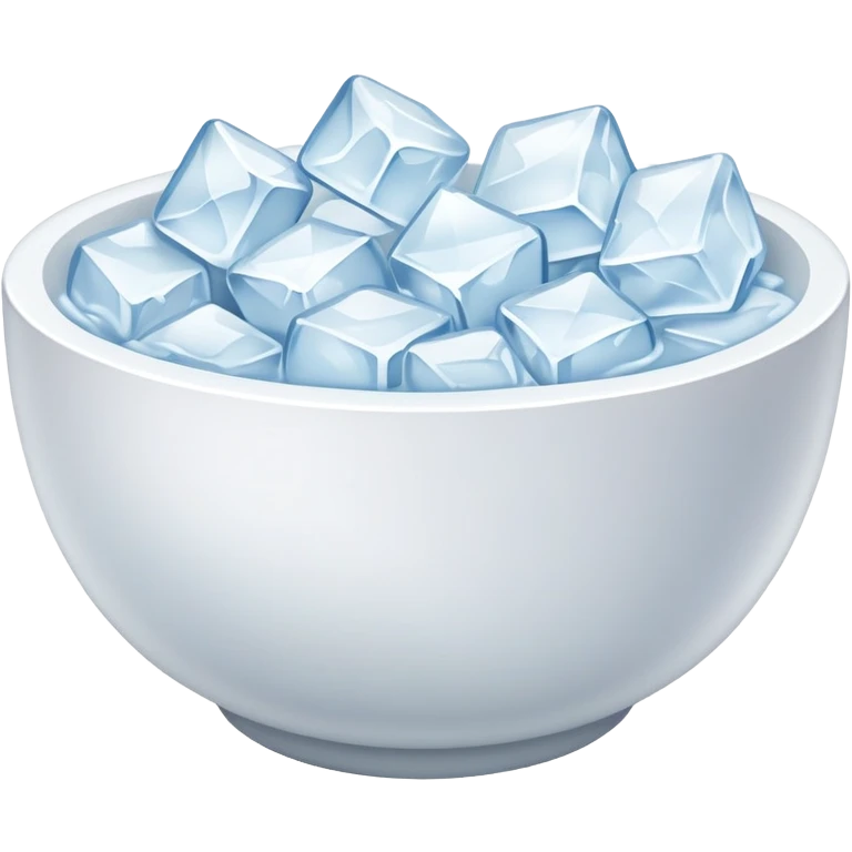 white bowl filled with ice emoji