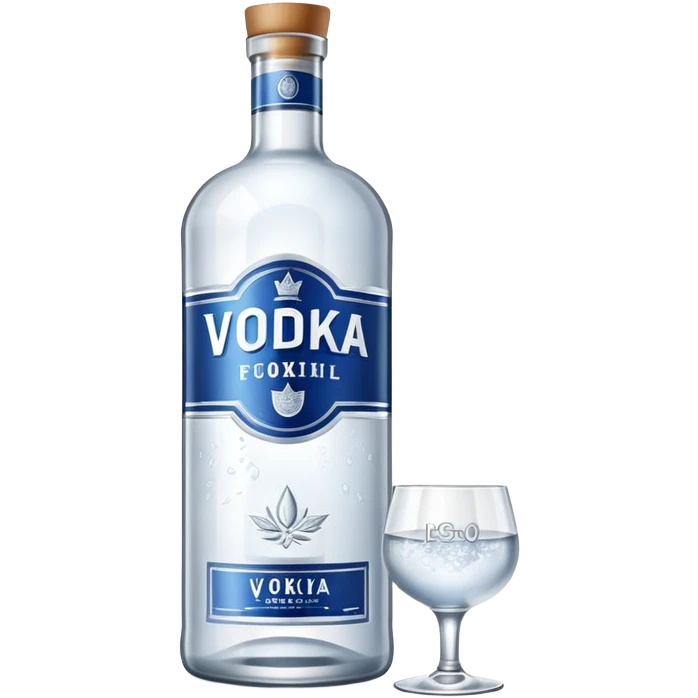  vodka bottle with logo emoji
