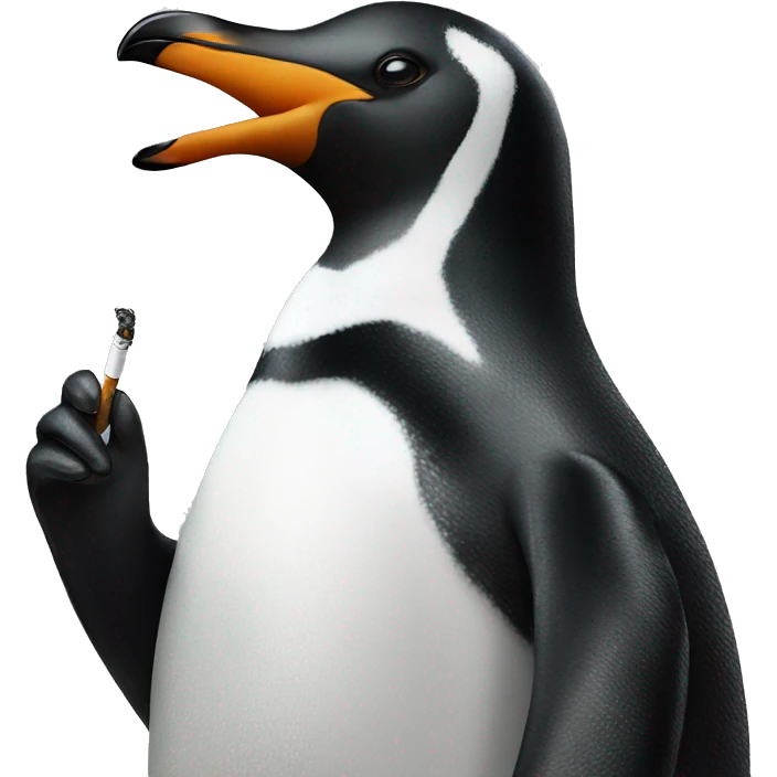 Penguin smoking   emoji