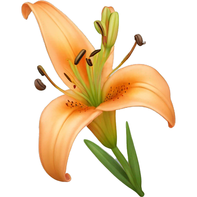 light orange lilium emoji