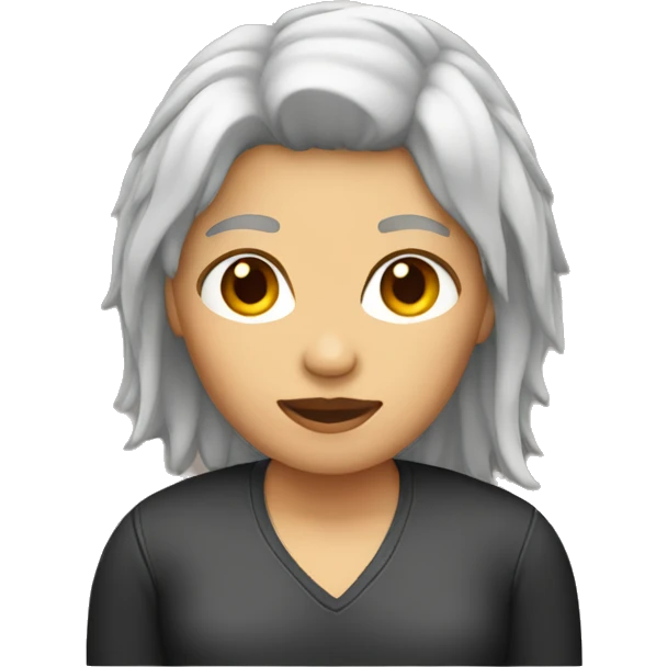 Woman with mullet emoji