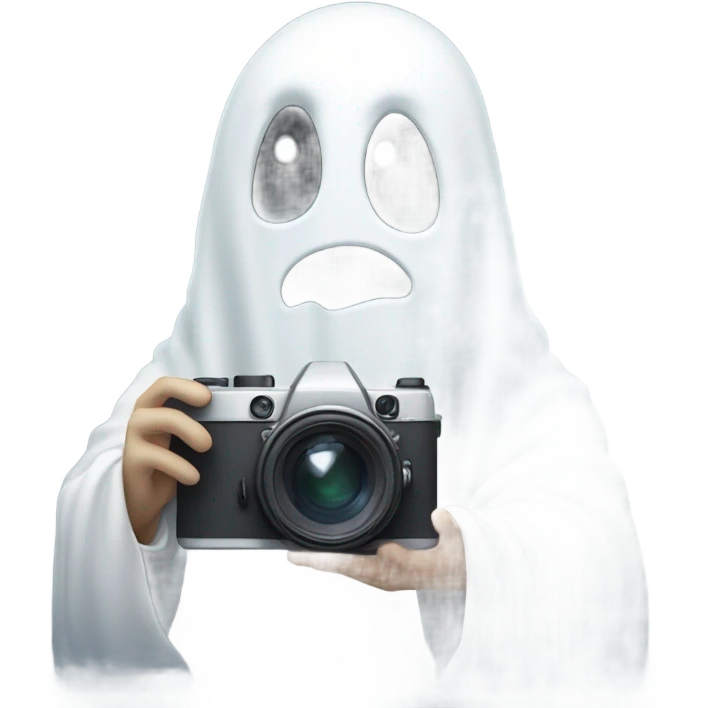Ghost with a camera emoji