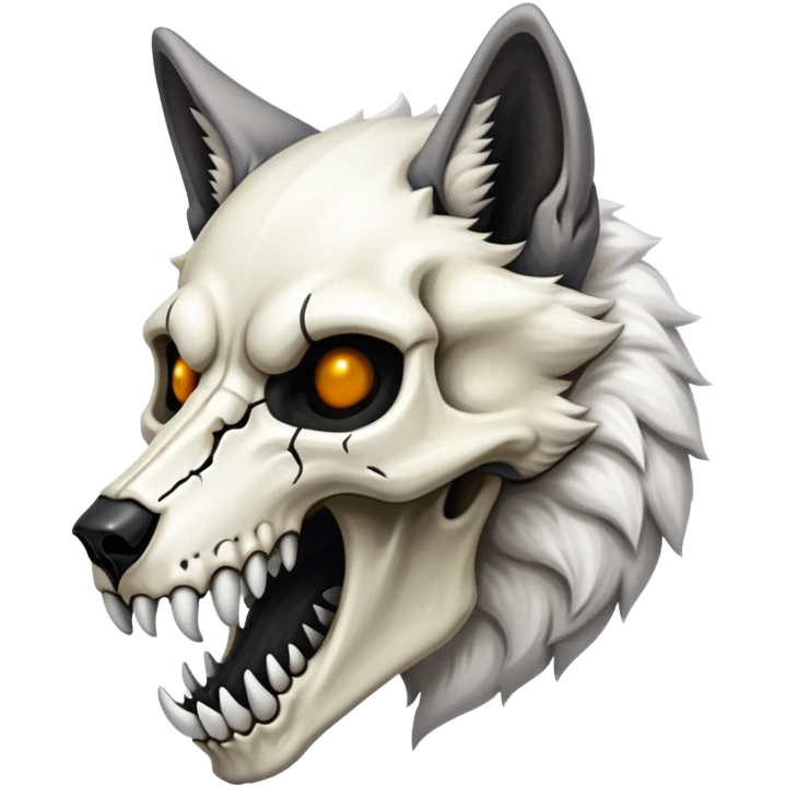 Skull Wolf Furry Anthro (full body) emoji