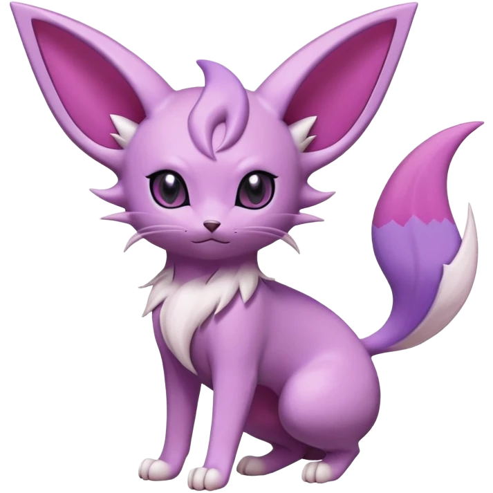 Purugly-Espeon-Skitty-Pokémon-Fakémon-hybrid-creature (full body) emoji