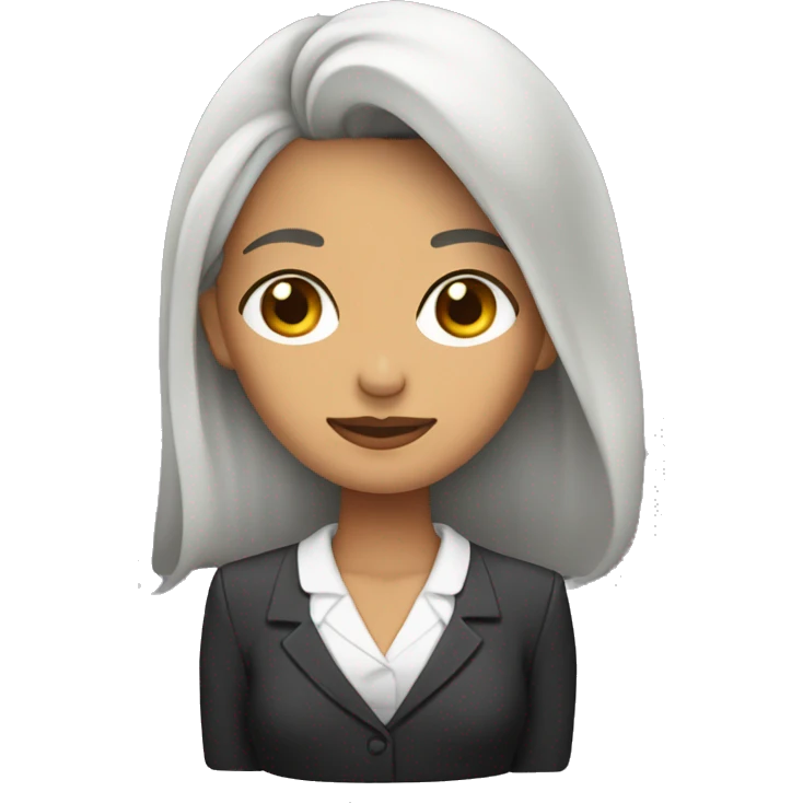 mujer abogada en traje con cabello rojizo emoji