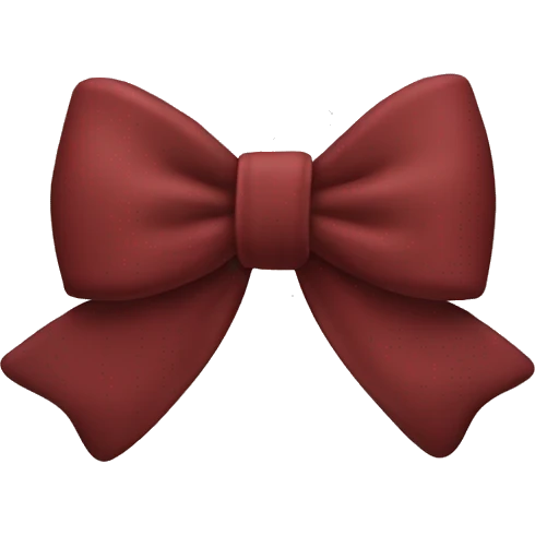 Dark red iPhone bow emoji