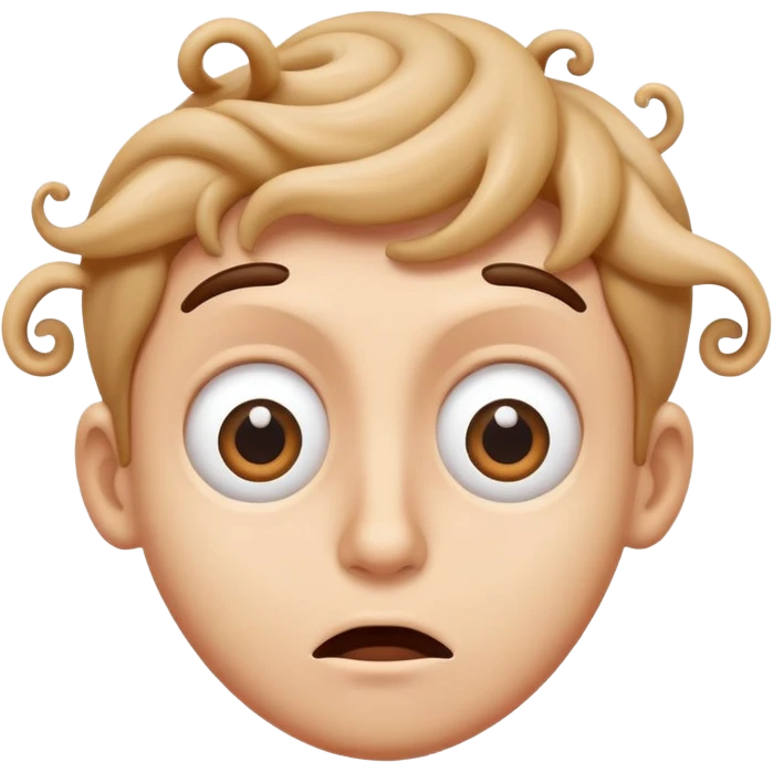 Confused face with swirly eyes and dizzy expression emoji