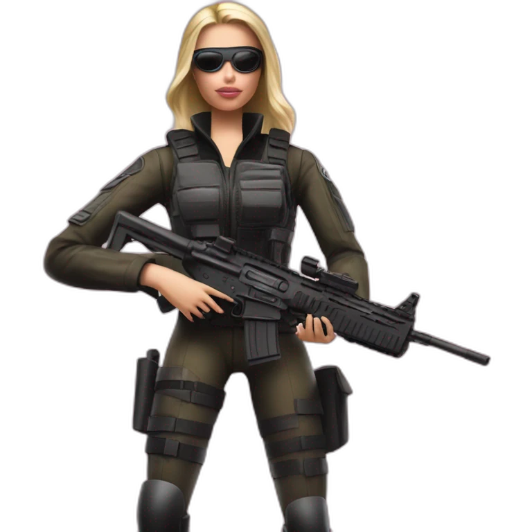 counter strike agent playing barbie emoji