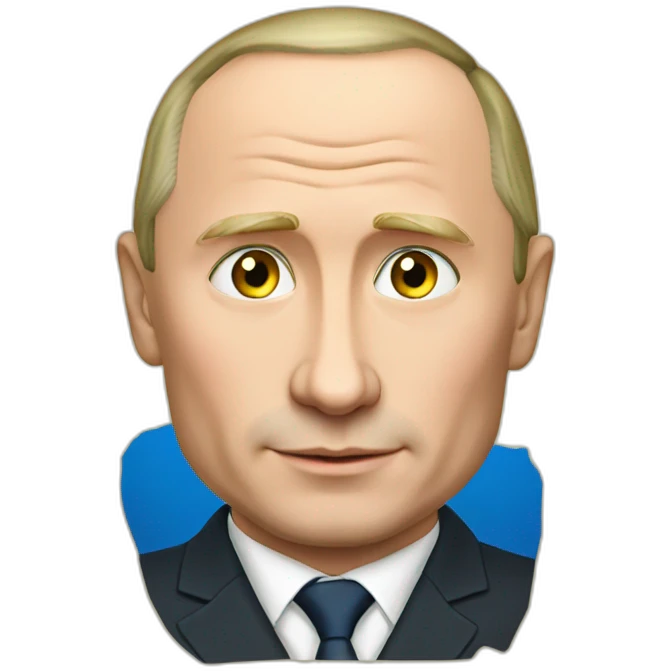 Putin in love with an Ukrainian emoji