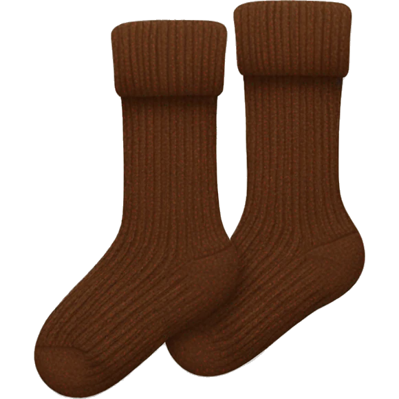 Brown ribbed socks emoji