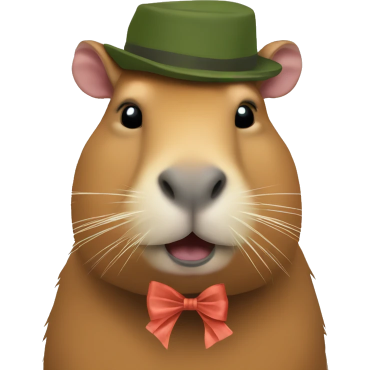Capybara with bow emoji
