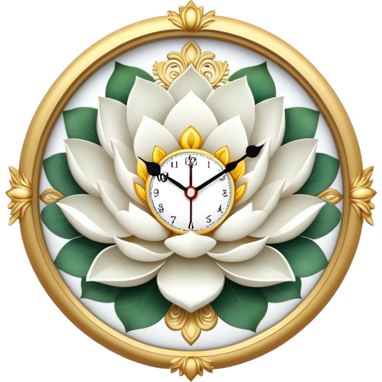 White lotus clock showing 8:00pm emoji