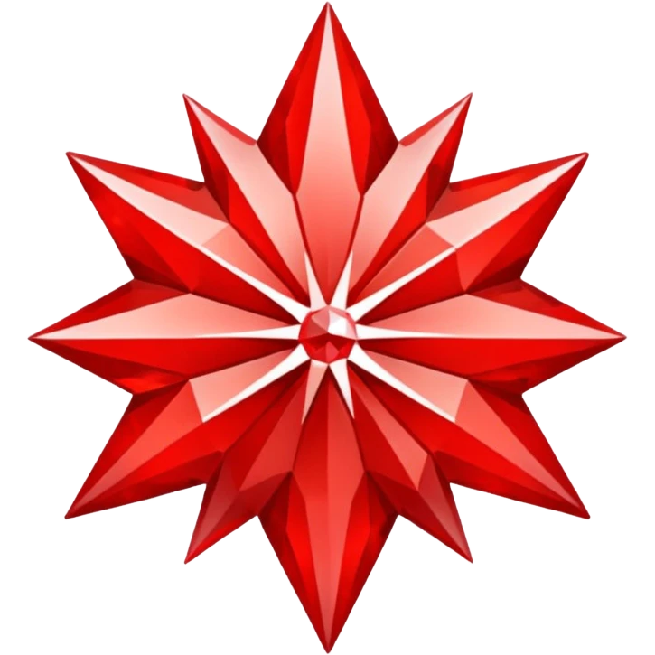 red diamond 8pointed star  emoji