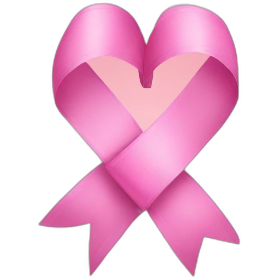 pink heart ribbon emoji