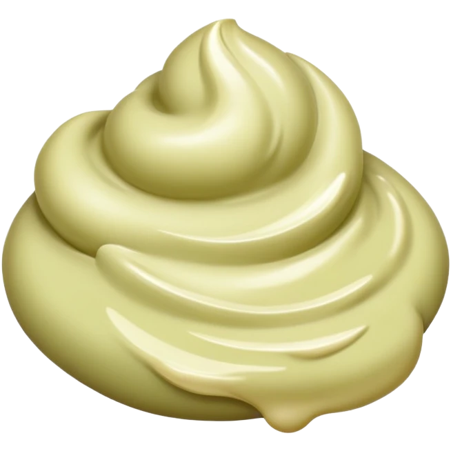 Pale olive cream smear emoji