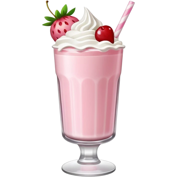 Strawberry milkshake emoji