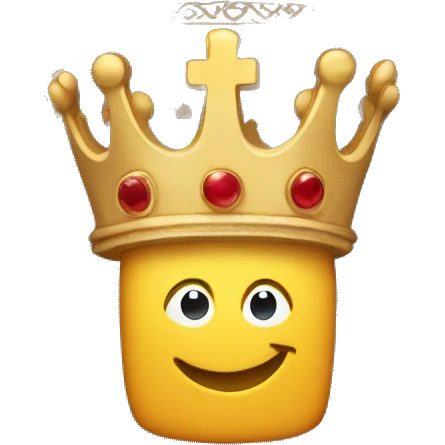 a bible with a crown emoji