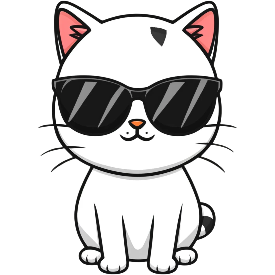 Cat with sunglasses emoji