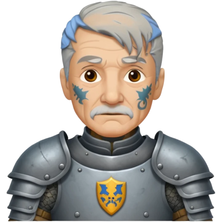 elderly tattooed knight emoji