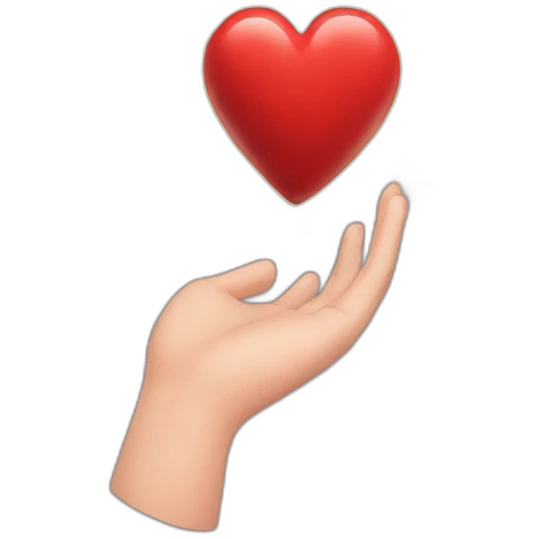 Coeur main emoji