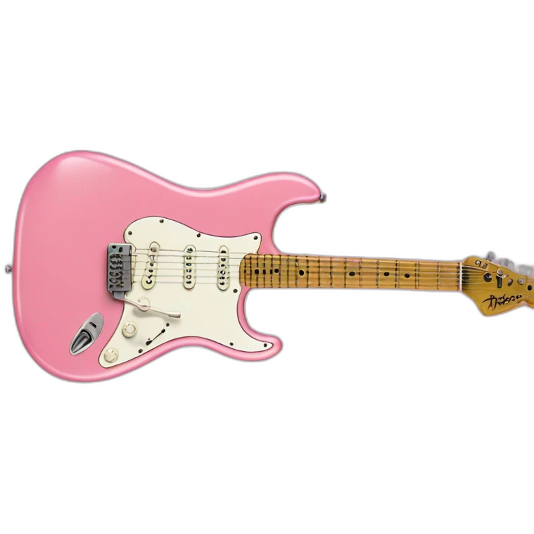 Pink fender Stratocaster emoji