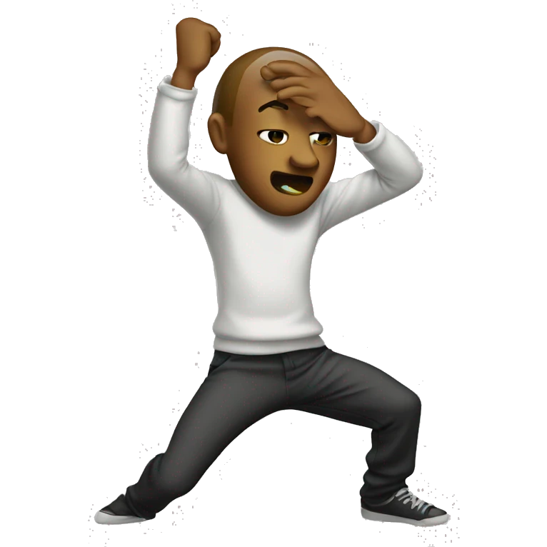 Emoji dabbing emoji