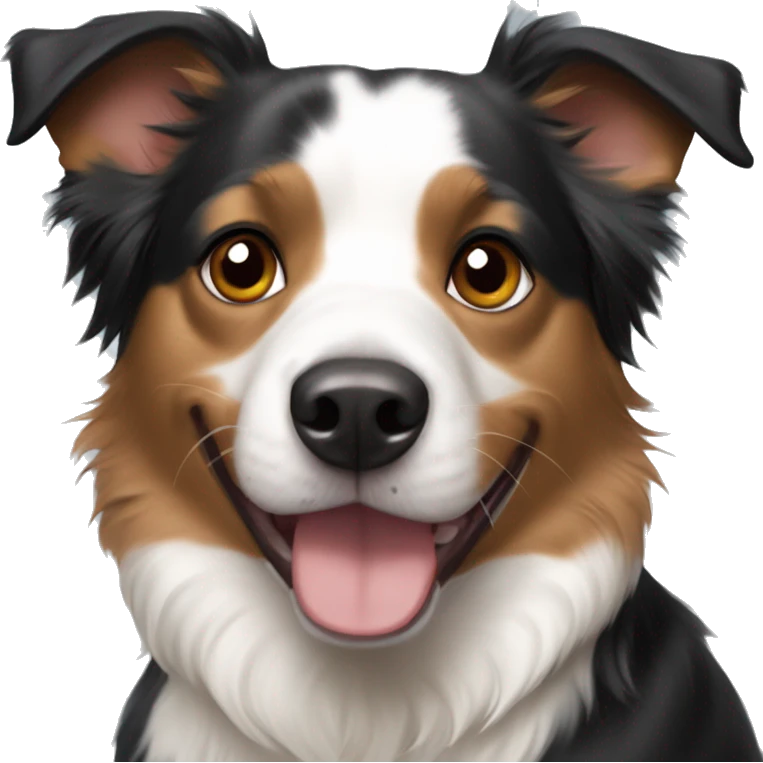 Australian Shepherd and Boston terrier dog mix emoji