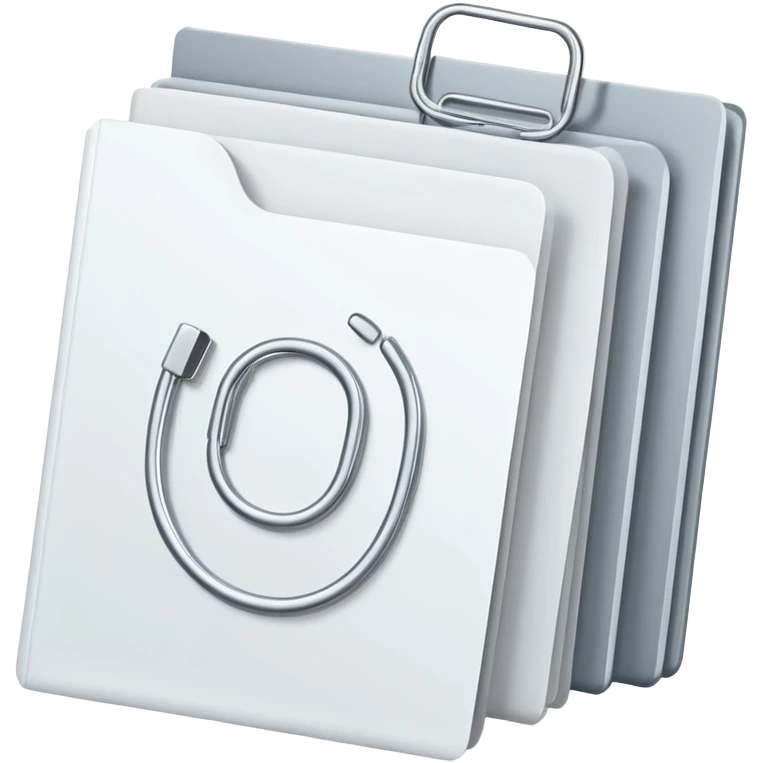 three document files, all clipped together with a large paperclip emoji
