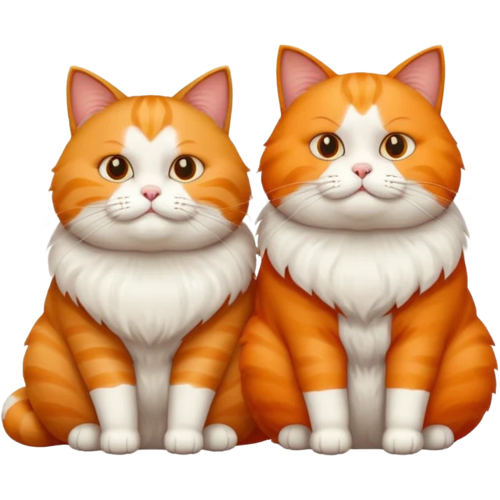 Two fat cats emoji