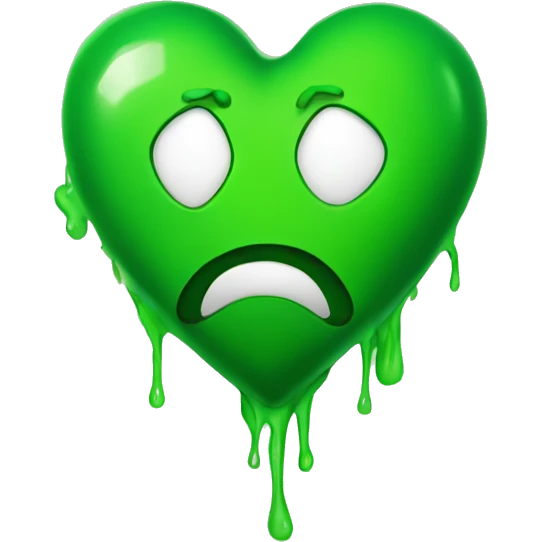 toxic green heart emoji