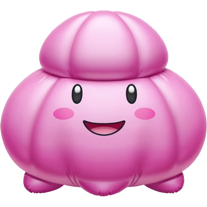   Murakami style inflatable pink concha art emoji