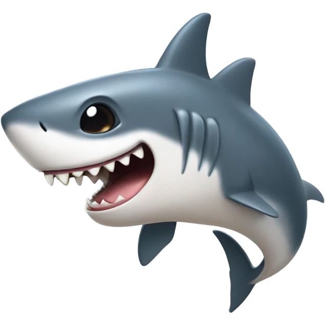 Dog licking shark emoji