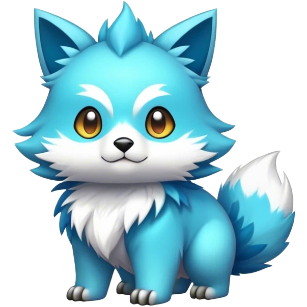 Cute cool animal hybrid Fakemon full body emoji