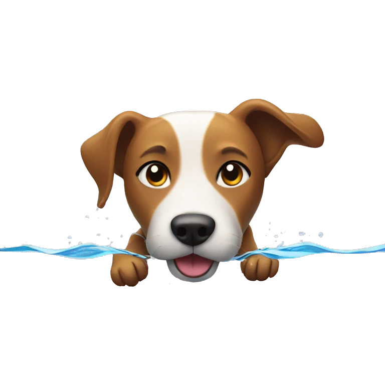 Dog swimming  emoji