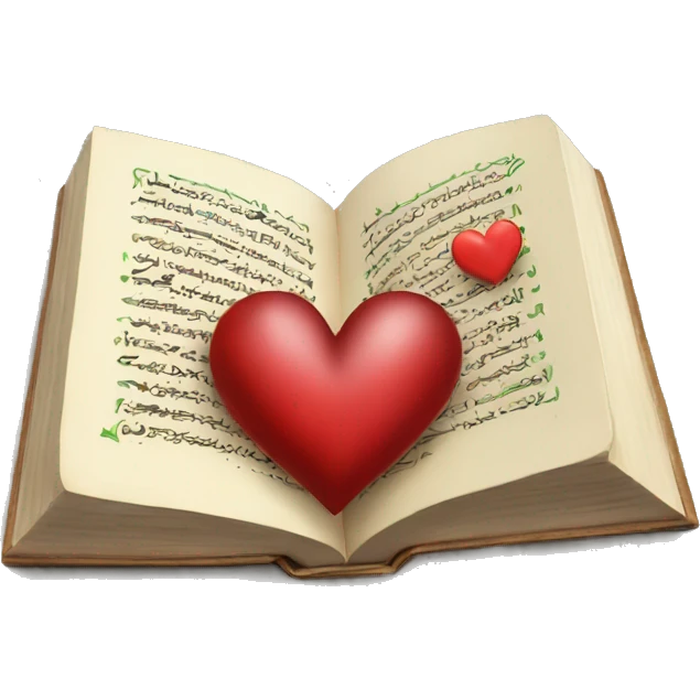 Quran with a heart emoji