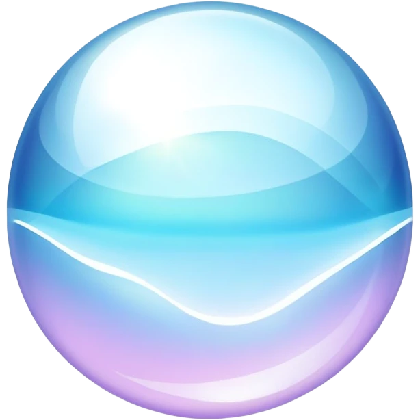 Minimalist ethereal glowing orb with soft subtle waves radiating outward, gentle floating aura, elegant and minimal emoji