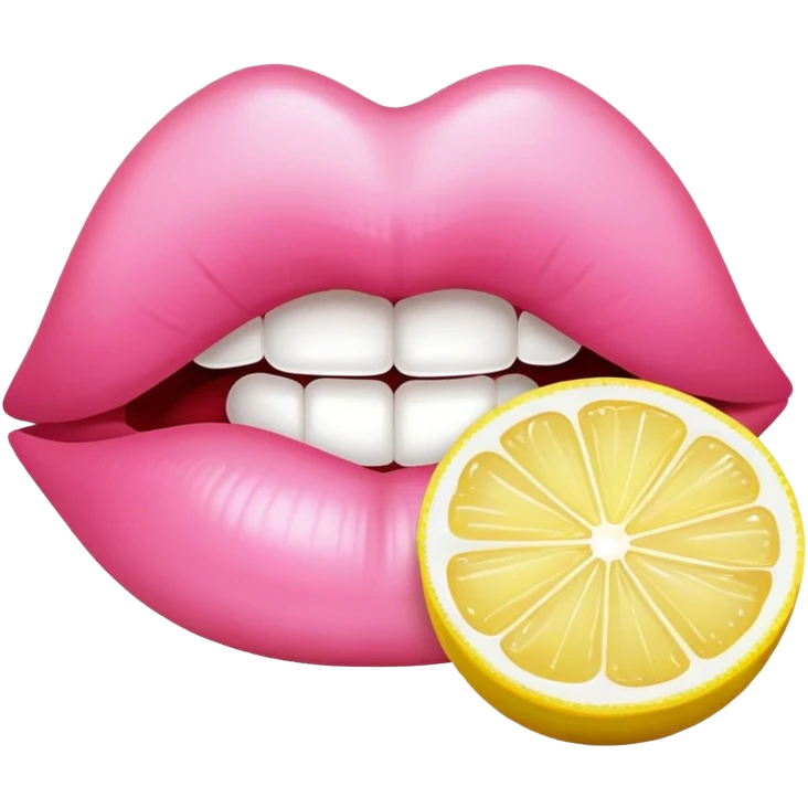 Labios con limón  emoji