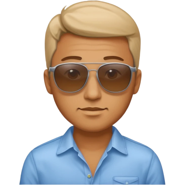 man with sunglasses and shirt emoji