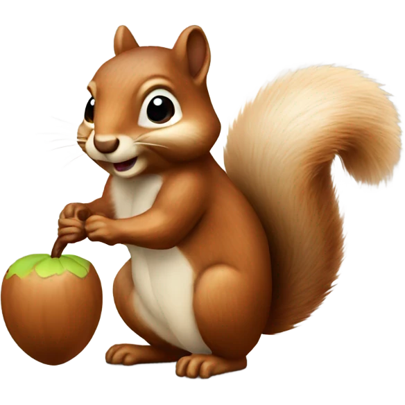 Squirrel with acorn emoji