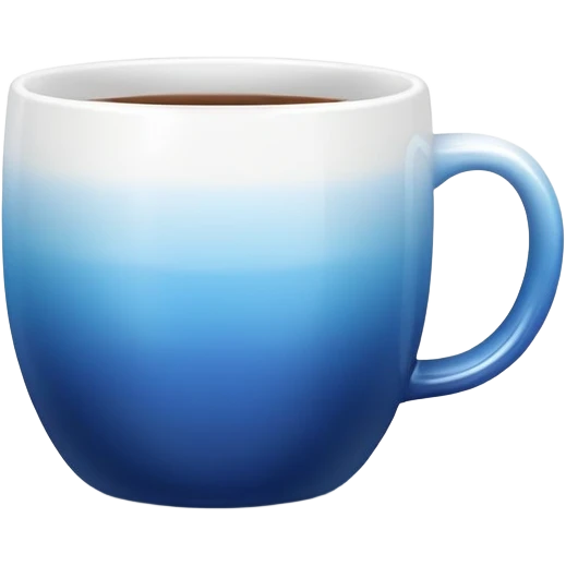 blue gradient ceramic mug emoji