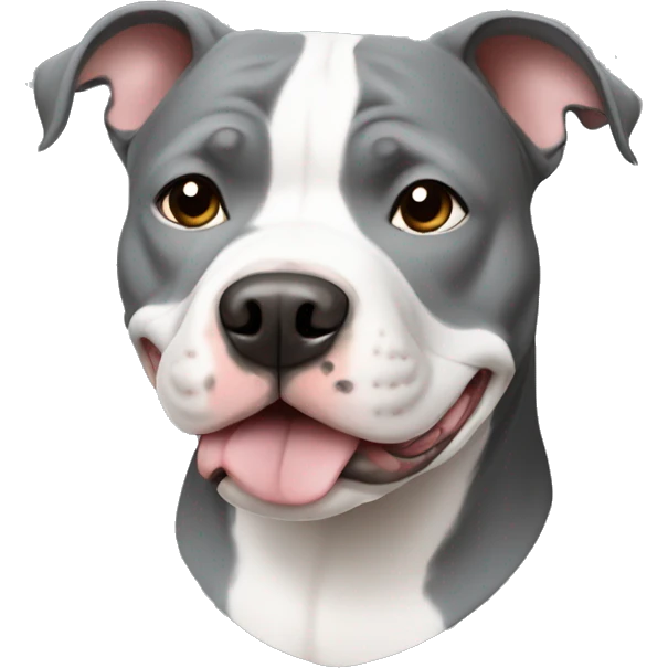 A gray and white pitbull emoji