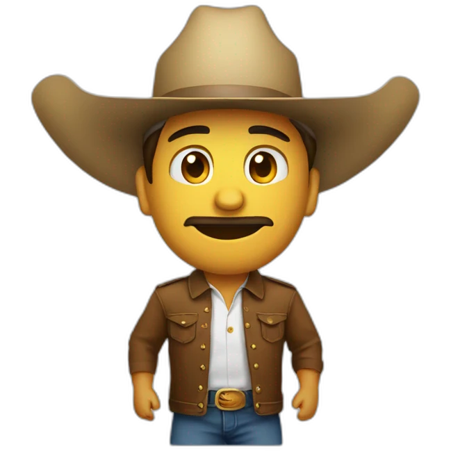 Benito con sombrero texano emoji