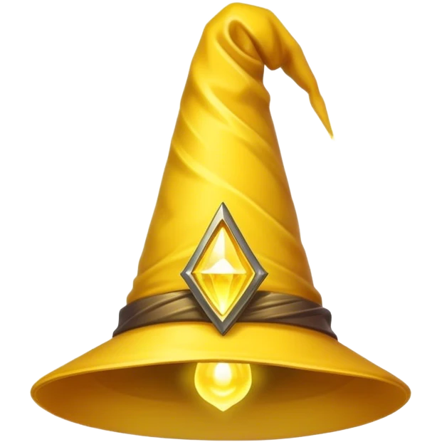 yellow wizard hat with aura Bright emoji