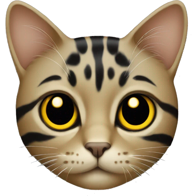 cat with black and gold emoji