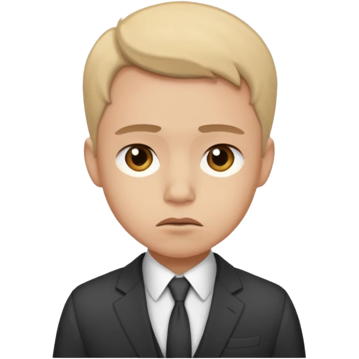 a liittle tired and frustrated entepreneur (only his face). with suit and only a little bit emotional face. young entepreneurs with various suits, but in classic colours. emoji