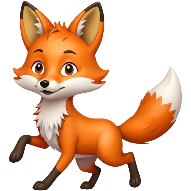 A runaway fox emoji